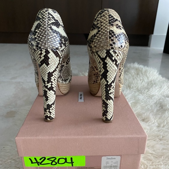 Miu Miu python pitone heels 7 1/2 - Picture 9 of 14
